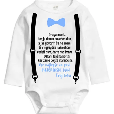 Bodi za materinski dan - Metuljček z naramnicami