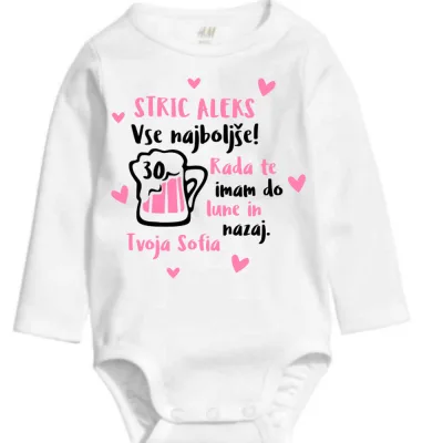 Bodi z voščilom za atija - Pivo kozarček