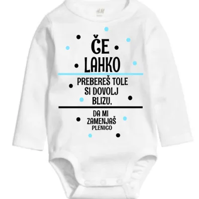 Bodi - Če lahko prebereš tole, si dovolj blizu, da mi zamenjaš plenico