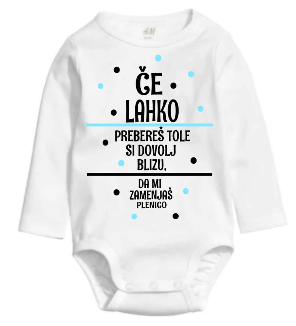 Bodi - Če lahko prebereš tole, si dovolj blizu, da mi zamenjaš plenico