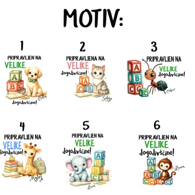 Majica za 1. razred - Pripravljen/-na na nove dogodivščine
