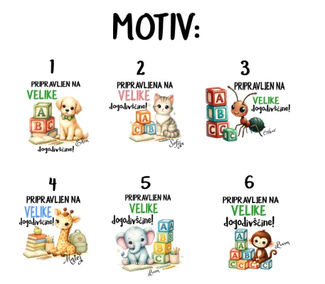 Majica za 1. razred - Pripravljen/-na na nove dogodivščine